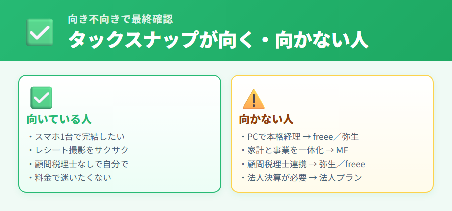 タックスナップが向く・向かない人