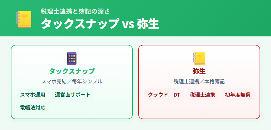 タックスナップ vs 弥生