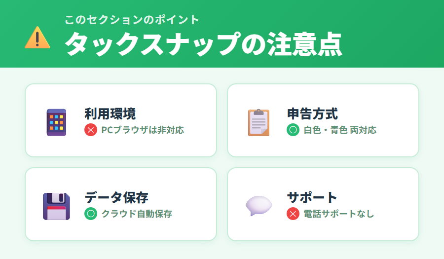 タックスナップの注意点まとめ図解