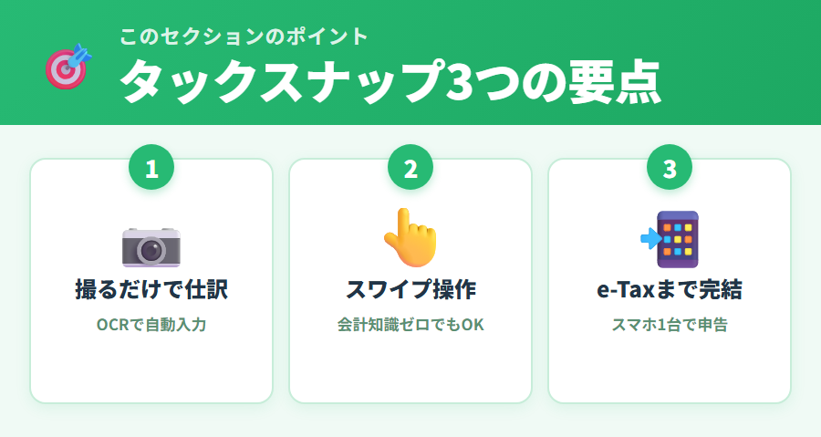 タックスナップ3つの要点まとめ図解