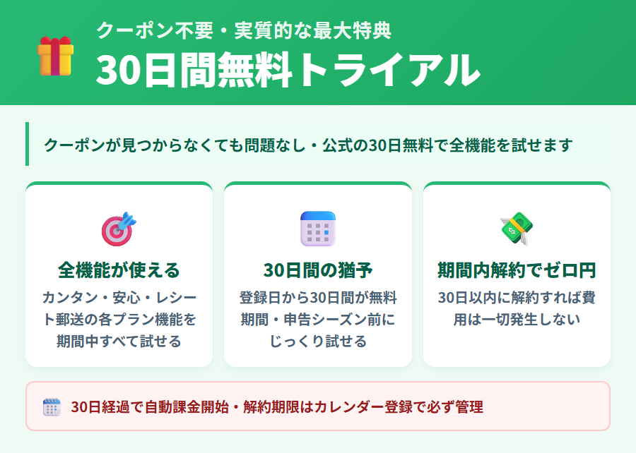 タックスナップ30日間無料トライアルの内容と特長