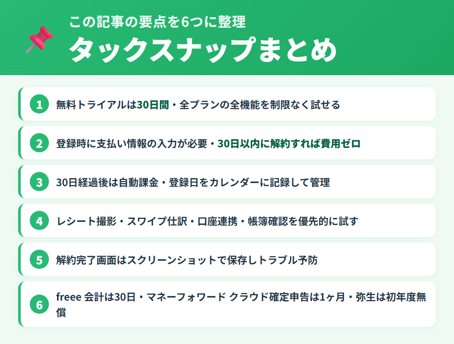 タックスナップ30日無料トライアルまとめ