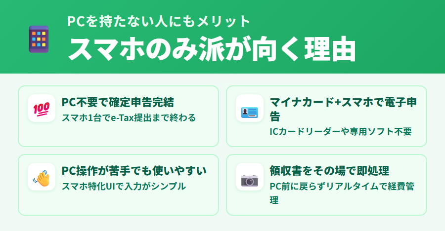 スマホしか持っていない人にタックスナップが向く理由の解説