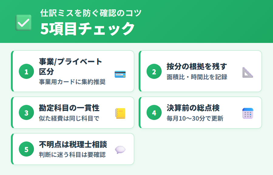 タックスナップで仕訳ミスを防ぐ確認のコツ。金額・日付・勘定科目の3点確認と税理士監修リスクチェックの活用ポイント